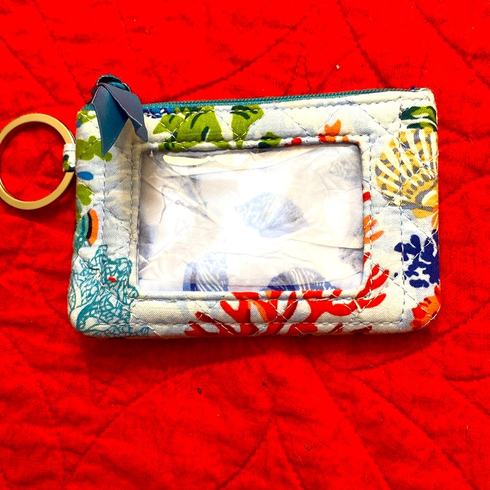 Key chain card holder. Aquatic